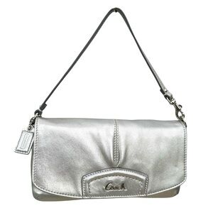 Coach Ashley Silver Mini Bag Clutch Wristlet